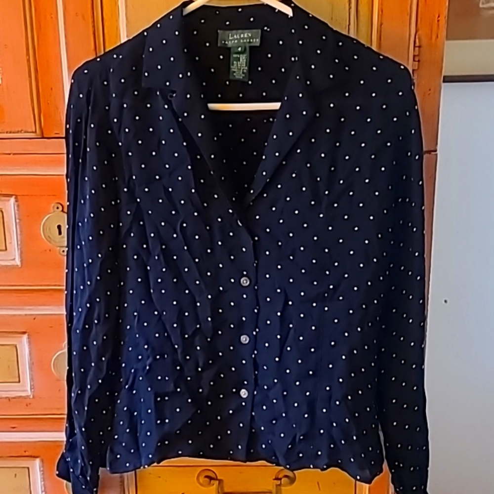 Lauren Ralph Lauren 100% Silk Women's Blouse - Size 4